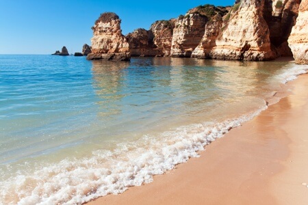Lagos beach, ocean Algarve coast